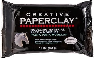 Creative Paperclay for Modeling Compound, 16-Ounce, White, 4" x 1" x 8" (Length x Width x Height)
