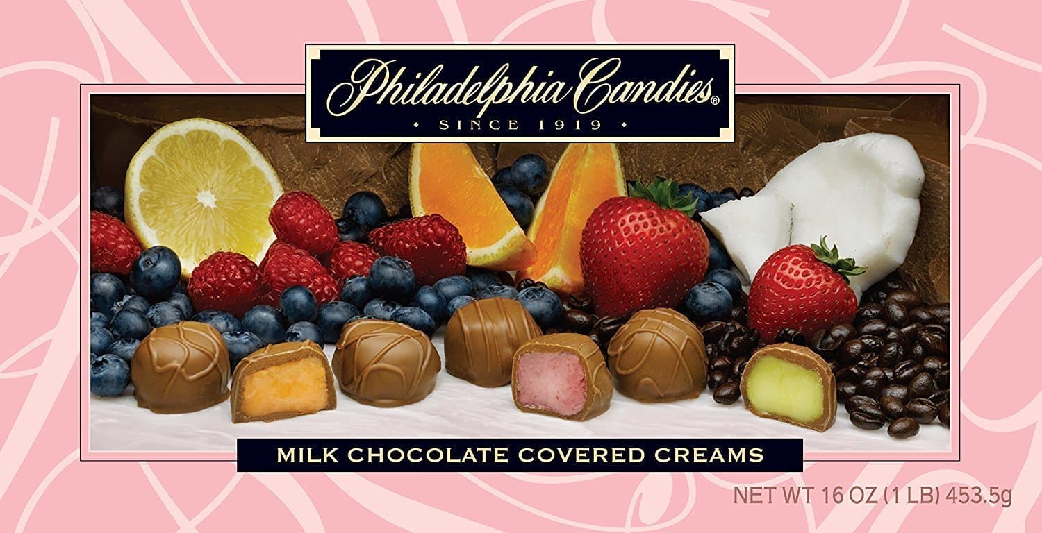Milk Chocolate Covered Assorted Creams (Soft Center Chocolates), 1 Pound Gift Box
