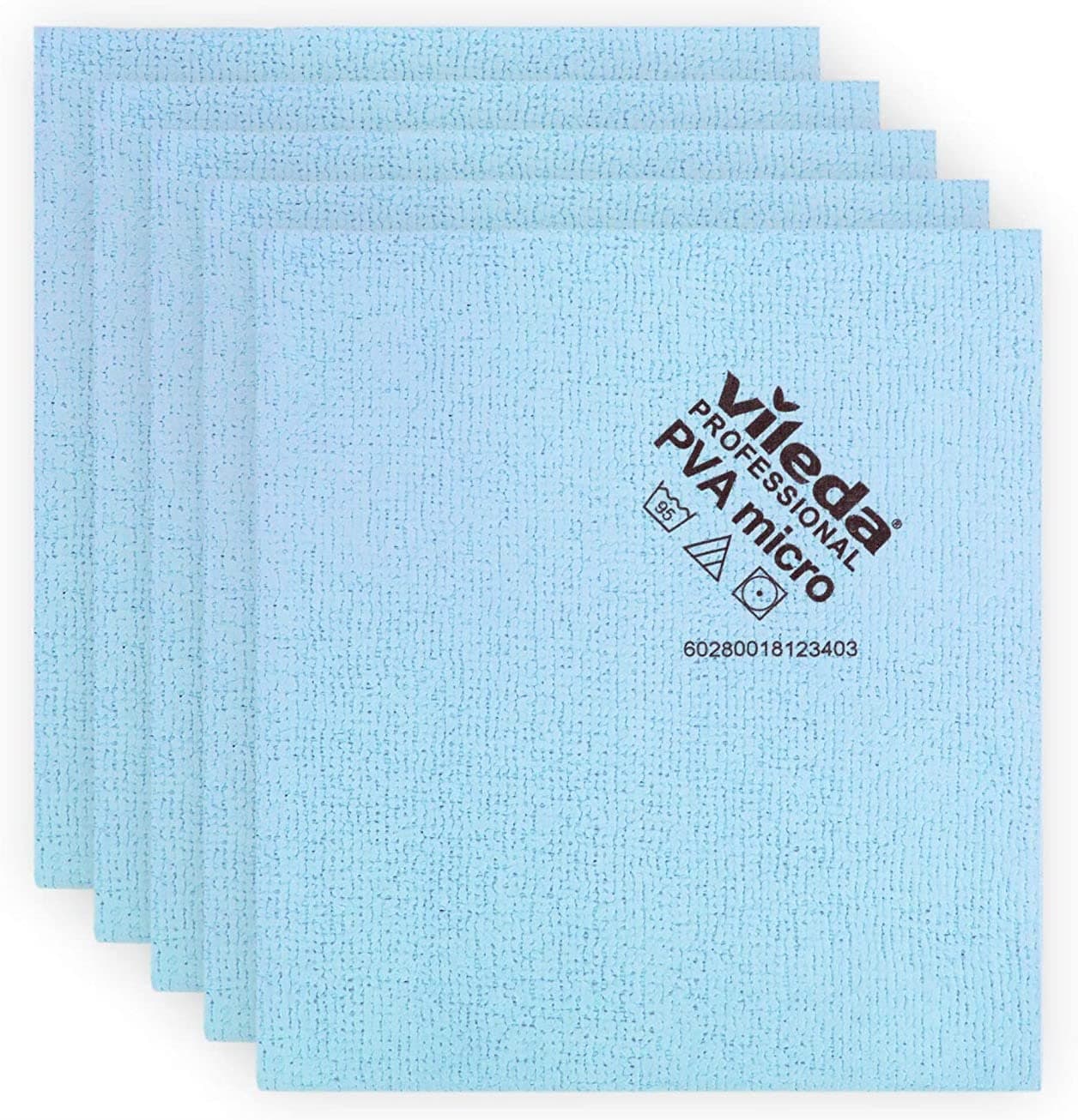 vileda PVA Micro Cloth, Blue, Pack of 5