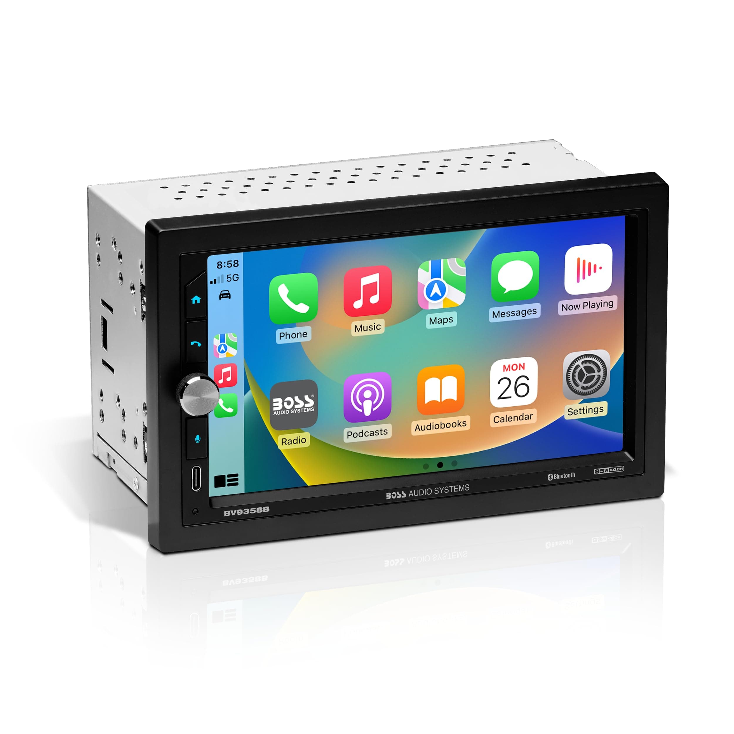 BV9358B Car Stereo – Double Din, 6.2 Inch Touchscreen, Bluetooth, CD DVD Player, AM FM Radio Receiver, Wireless Remote Control