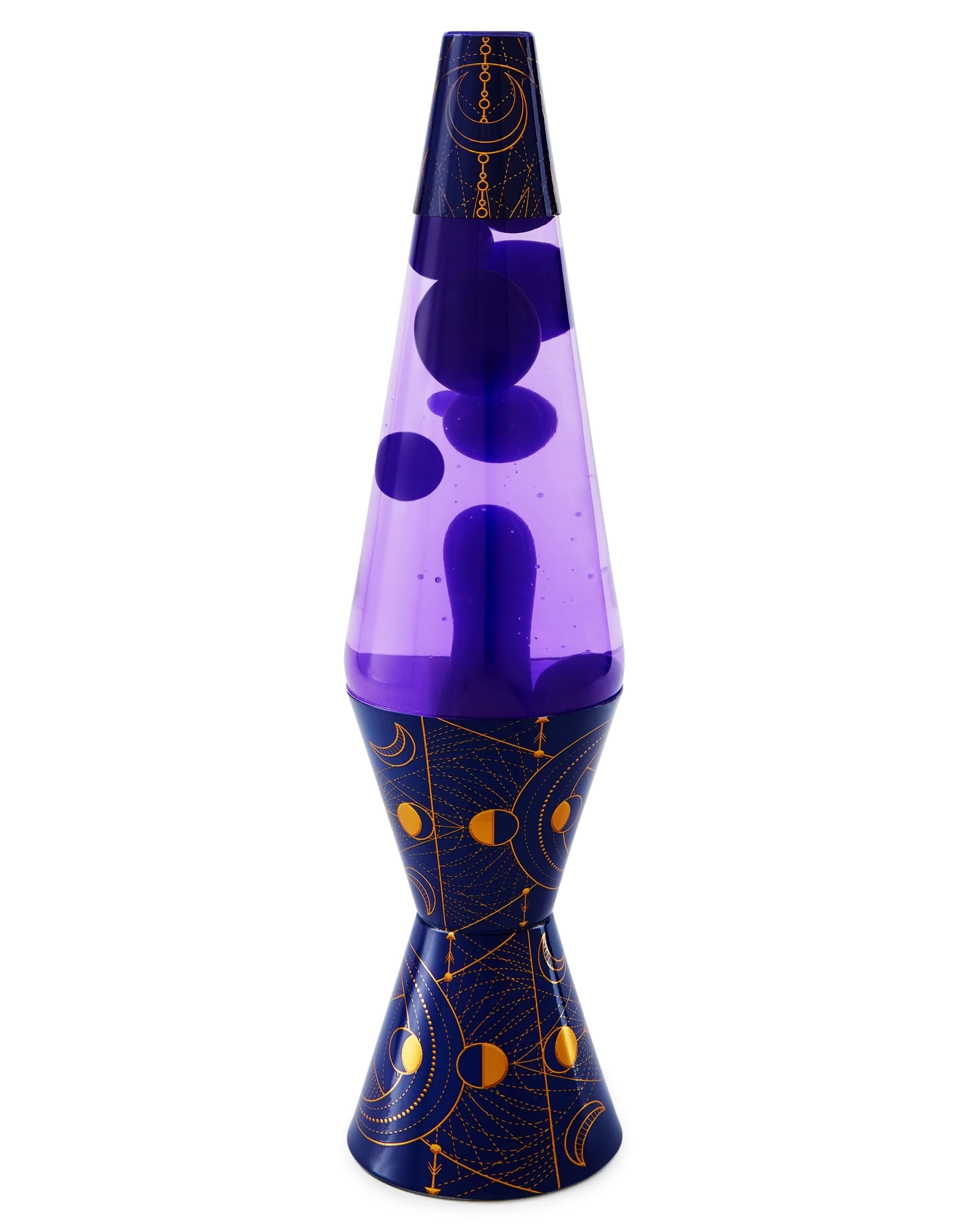 Lava Lamp Moon Phases 14.9" Globe, Base and Cap and Bulb Included, Capacity 20 Oz (590ml) Cord Length 5 Feet (1.5 m) Operation and Storage Out of Direct Sunlight