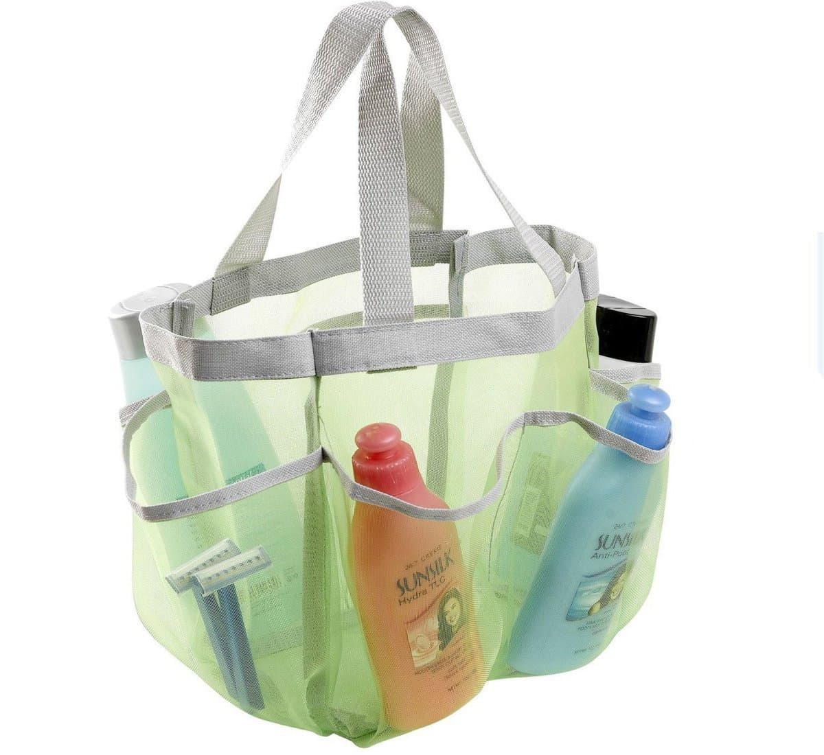 Hanging Toiletry Bag with 8 Compartment Mesh Shower Caddy,Quick Dry Shower Tote Bag Organizer for Cosmetics, Swimming Supplies,Bathroom Shampoo,Soap,Body Wash,Towels,Shaving Tools and Other Toiletries