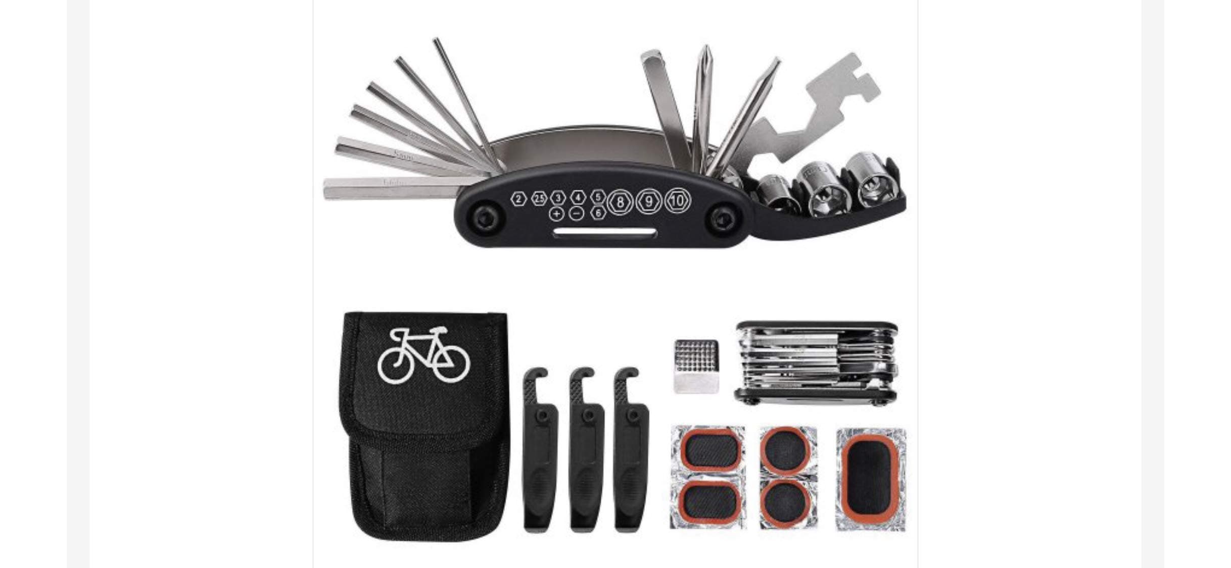 LIGHTER HOUSE Carbon Steel 15 In 1 Bicycle Tools Sets - Multi Repair Tool Kit Wrench Screwdriver File Sports Kit