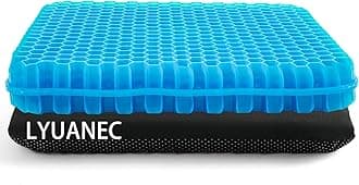 Gel Seat Cushion for Long Sitting - 16.5" x 14.5" x 2.4" (Extra Thick＆Soft) Gel Cushion for People Over 185 lbs, Pressure Relief Cushion for Office Chair, Egg Cushions for Wheelchair, Gel Pad for Car