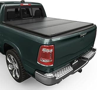AUTOSAVER88 FRP Hard Tri-fold Truck Bed Tonneau Cover Fits for Dodge Ram 1500 2002-2026 (Classic & New), Fits for Dodge Ram 2500 3500 2003-2026 6.4ft Bed Without Rambox