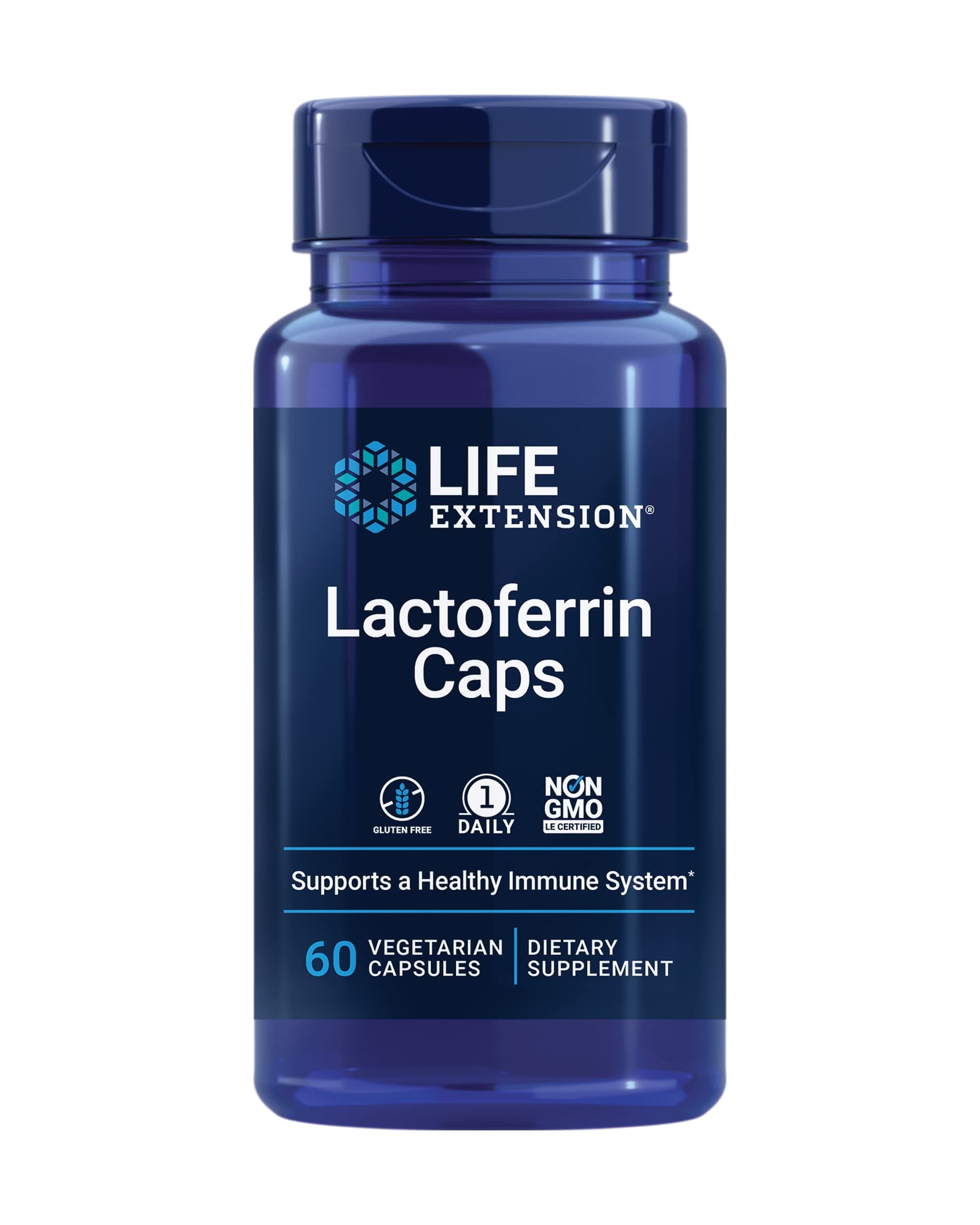 Lactoferrin Caps, Healthy Immune Response, GI Support, Vision Health, Gluten-Free, Non-GMO, 1-Daily, Vegetarian, 60 Capsules