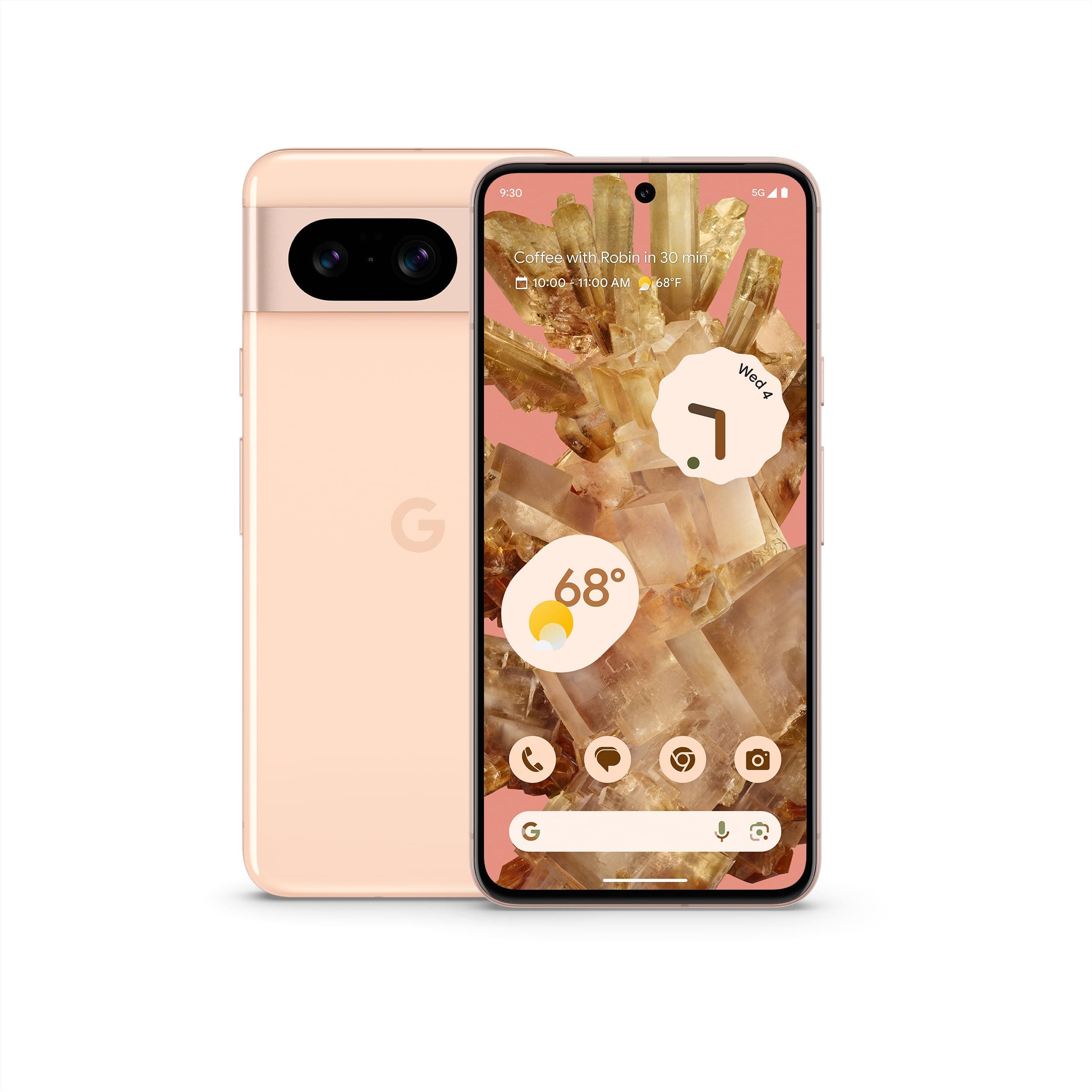 Pixel 8 - Unlocked Android Smartphone with Advanced Pixel Camera, 24-Hour Battery, and Powerful Security - Rose - 128 GB