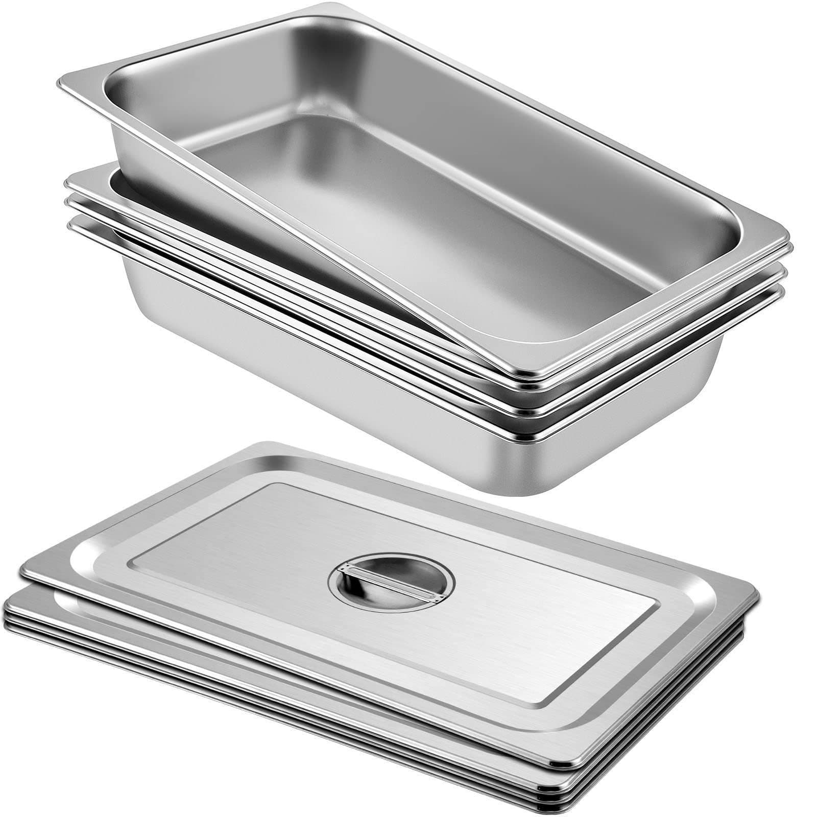 4" Deep Steam Table Pan Full Size With Lid