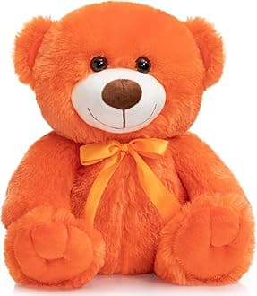 Super Color Teddy Bear Stuffed Animals Plush Toy for Children Girlfriend Family Congratulations Baby Shower Birthday Orange 14 inch