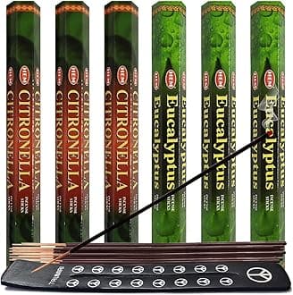 Citronella & Eucalyptus Incense Sticks & Holder Bundle Variety Pack from Hem Trumiri Insense Insence
