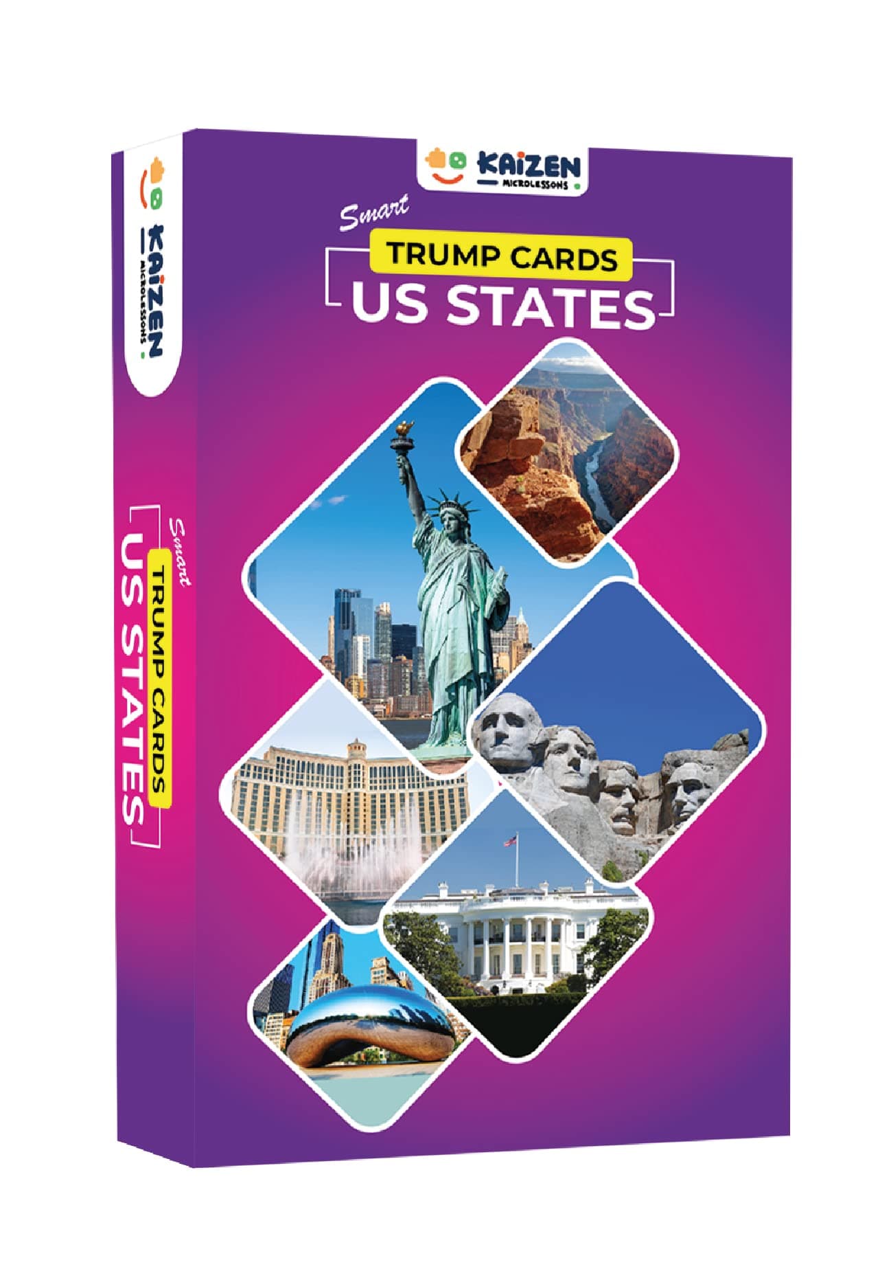 Card Game Trump Cards for Age 6-13. Learn While Playing. (Trumps: US States)