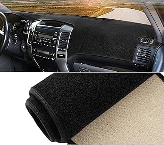 Dash Board Cover Mat For Toyota For Land For Cruiser For Prado 120 J120 2003-2006 2007 2008 2009 Car Dashboard Cover Avoid Light Pad Anti-UV Car Dashboard Cover Mat(A LHD Black Side)