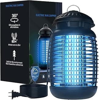 Bug Zapper for Indoor and Outdoor, 4200V Electric Mosquito Zapper, High Powered Waterproof Fly Zappers Mosquito Traps Outdoor, Fly Control for Home, Kitchen, Backyard, Camping