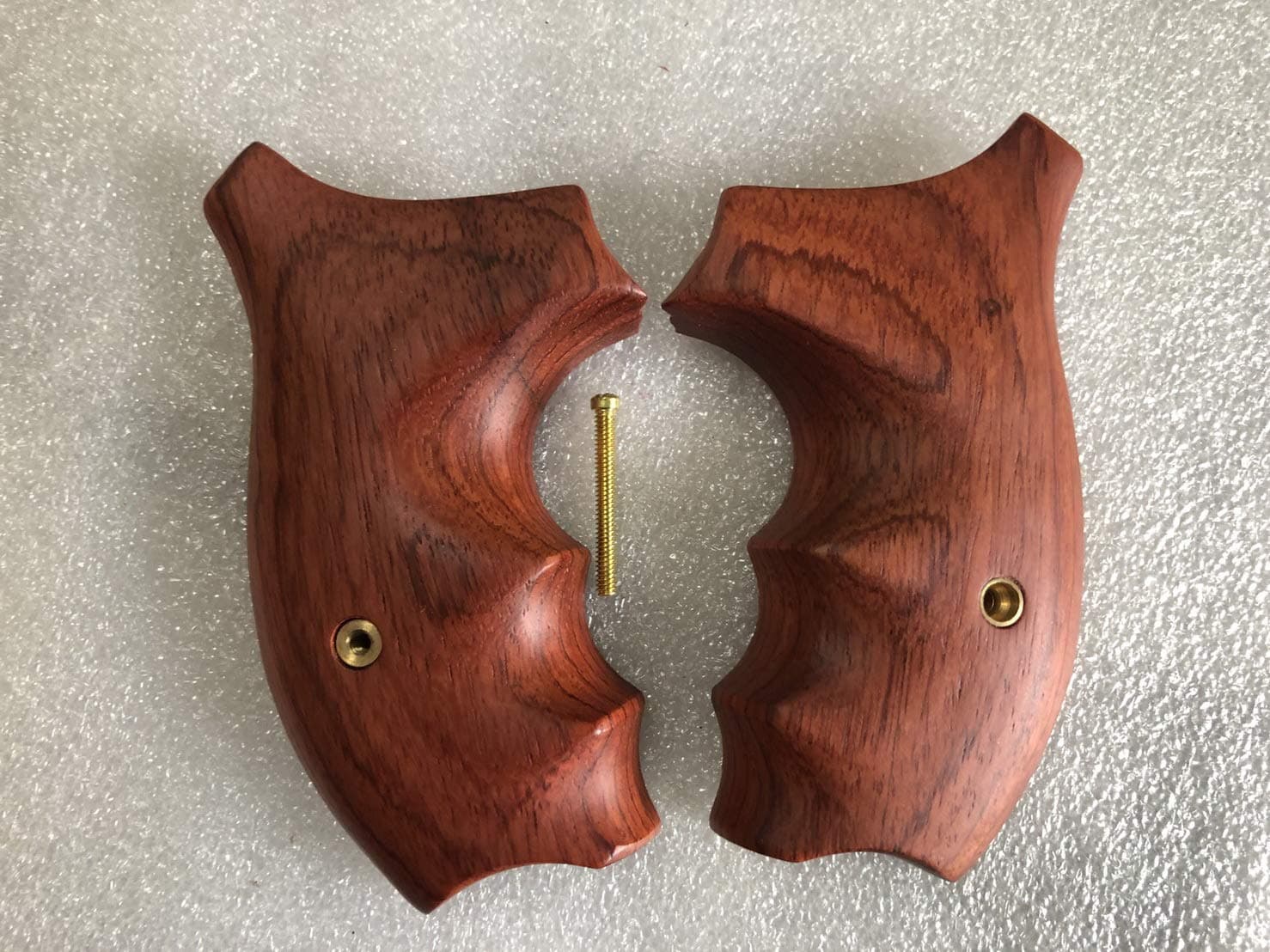 New Grip for Smith & Wesson, K/L Frame Round Butt, Governor, Revolver Grip, Smooth Hard Wood, Thai Handmade
