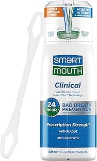 DDS Activated Clinical Mouthwash with Tongue Cleaner - for Fresh Breath - Clinical Strength Mouthwash for Gum Health, Gingivitis & More - Clean Mint Flavor, 16 fl oz