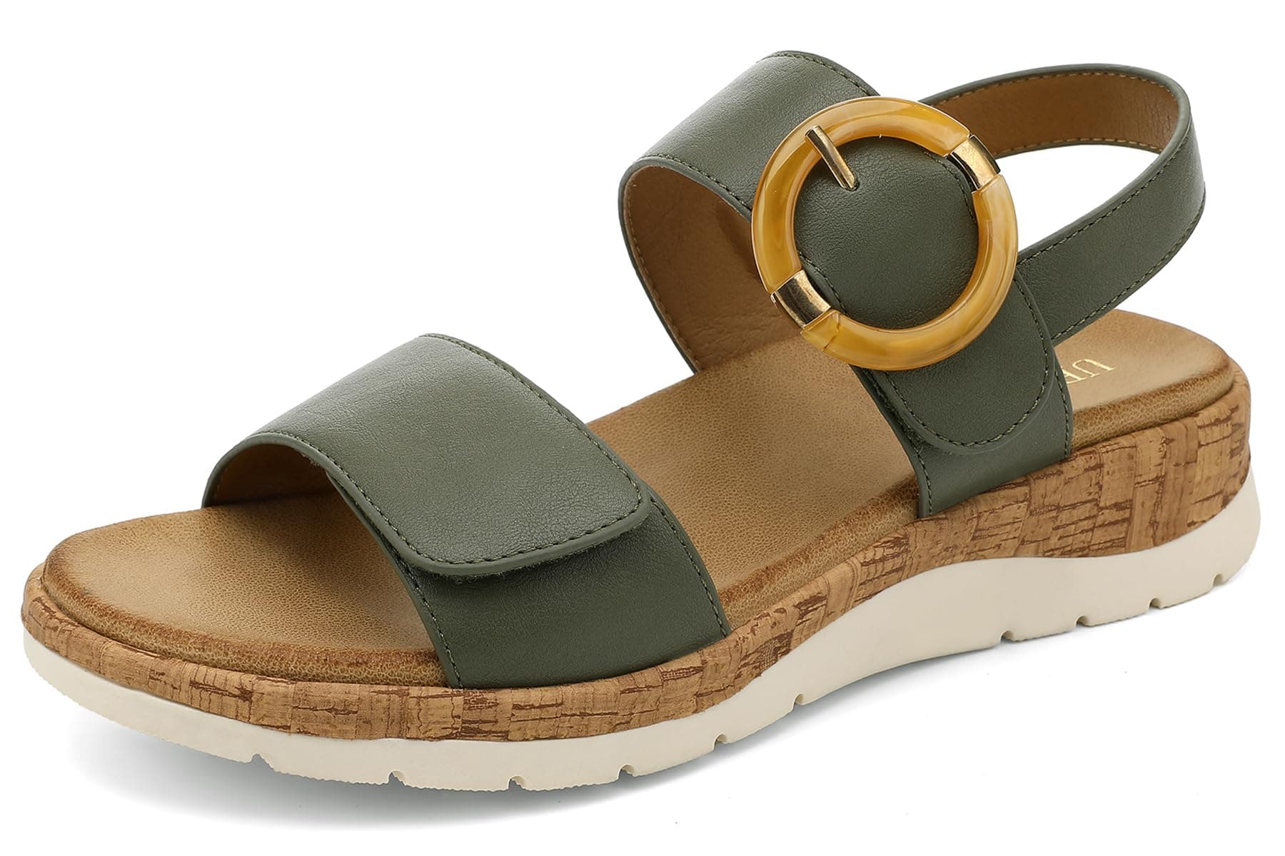 Womens Flat Sandals Arch Support Open Toe Walking Comfy Casual Low Wedge Summer Shoes