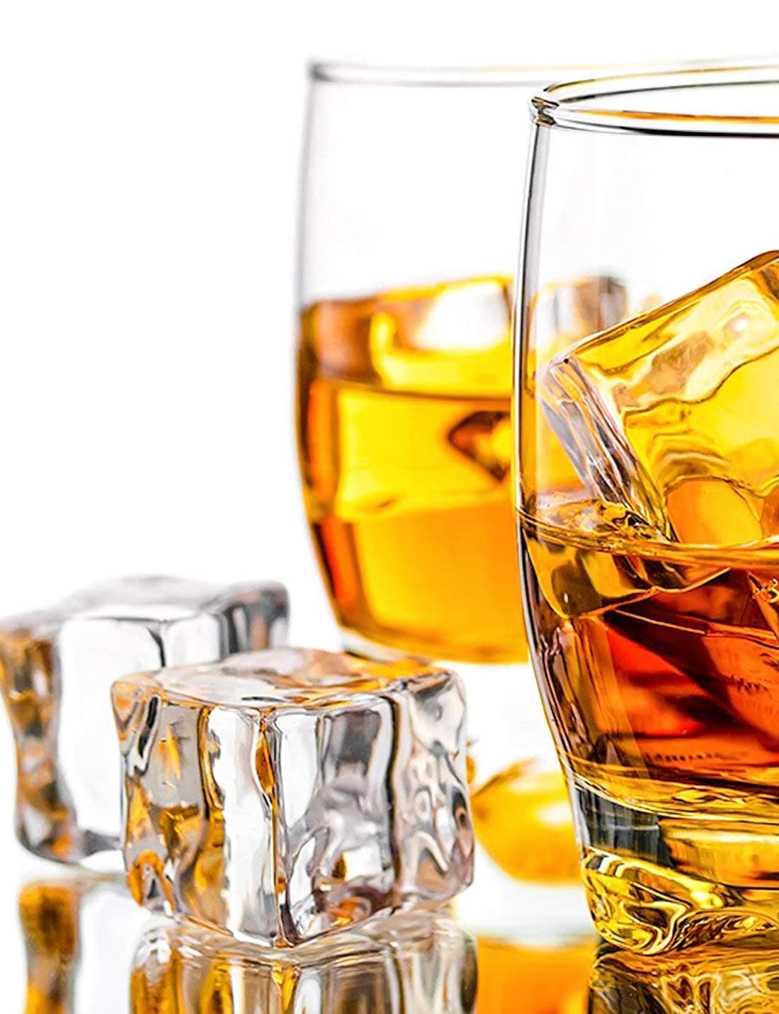 Dotters Clear Fake Ice Cubes, 20PCS 2cm Plastic Ice Cubes Clear Acrylic Fake Ice Cubes Decorative Crystal Ice Rocks for Display Photography Props Wedding Centerpiece Vase Fillers