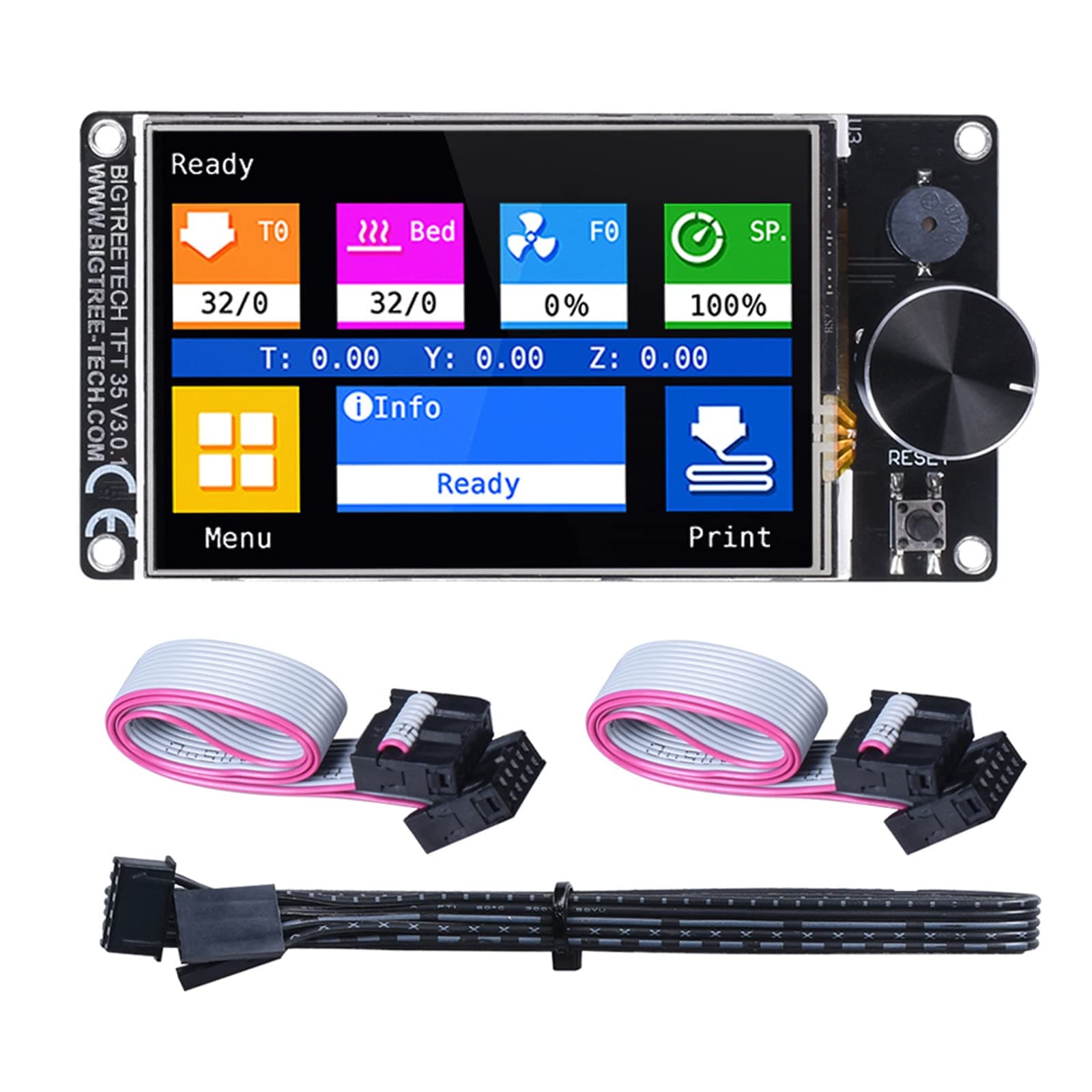 BIGTREETECH TFT35 V3.0.1 Touch Screen Display with Two Working Modes Smart Controller Panel Compatible with LCD12864 WiFi for Octopus V1.1/ SKR V1.4 Turbo/SKR 3/Manta M4P/M5P SKR 3 Ender 3 3D Printer