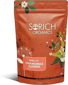 Sorich Organics Chamomile Flower Herbal Tea 50g | Loose Leaf Herbal Chau | Pure Chamomile Tea | Calming & Soothing | Relieves Stress & Anxiety | Natural Sleep Tea | Caffeine-Free
