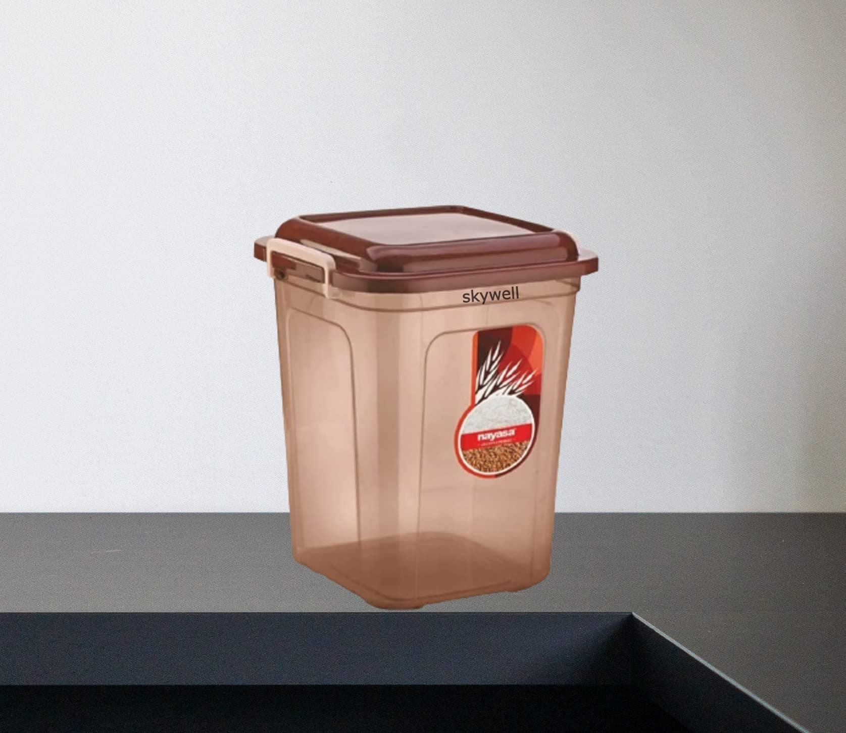 KDK Kitchen Cereal Storage Food, Grain,Rice Storage Container 22.5 Liter Capacity Plastic Material- Multicolor KDK6