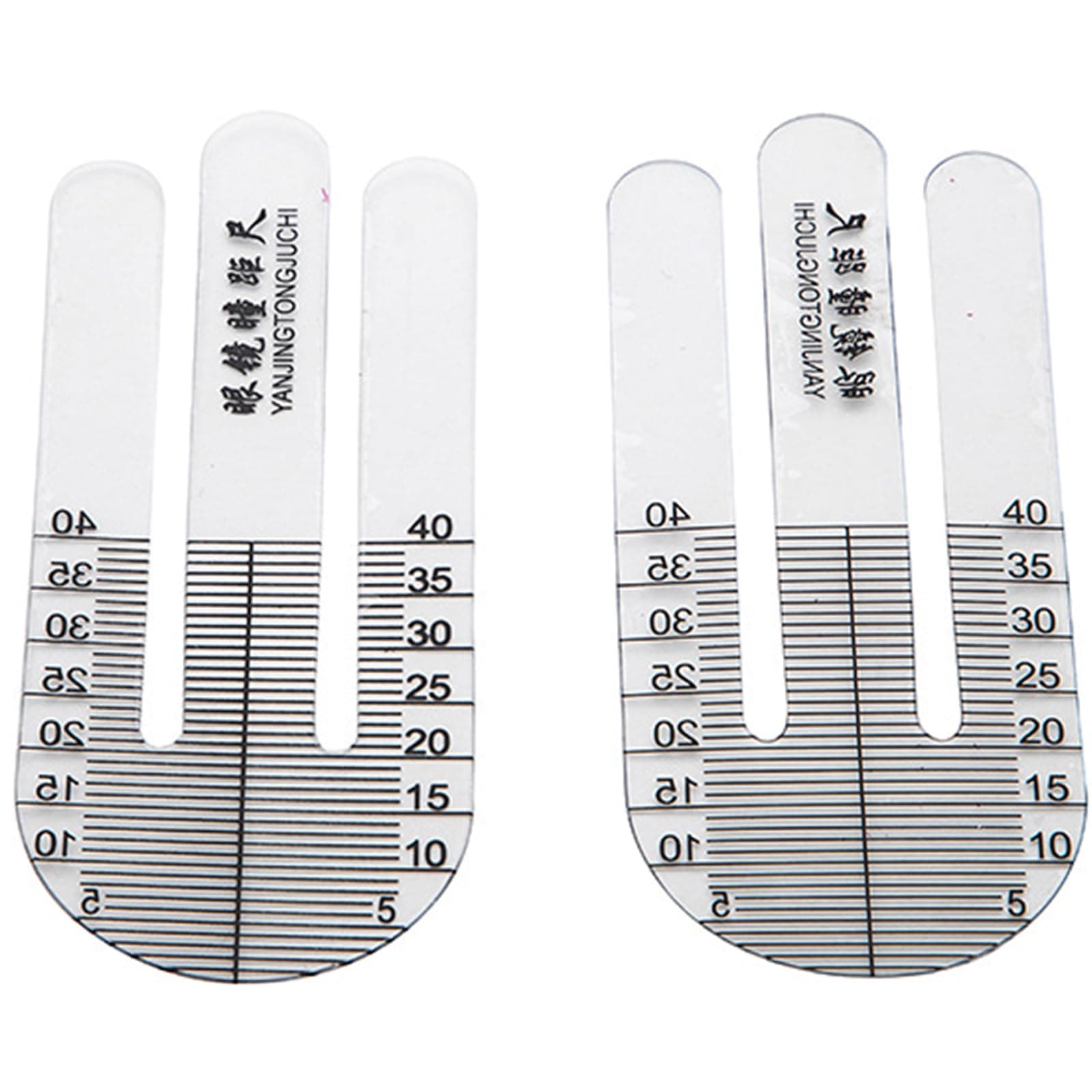Optical Ruler, 1 Pair Pupil Height Meter Optometry Tester X Ruler Test, Measure and Inspect for Hospital Eye Ophthalmic Measuring Tools