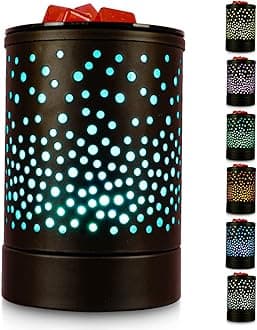 Night Sky Black Wax Melt Warmer Electric Fragrance Oil Burner Plug in Candle Melts Fragrance Melter Lamp for Scented Wax Home Office Bedroom Living Room and Decor Gifts