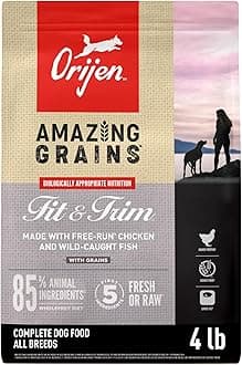 Amazing Grains High Protein Dry Dog Food Fit & Trim Recipe 4lb Bag