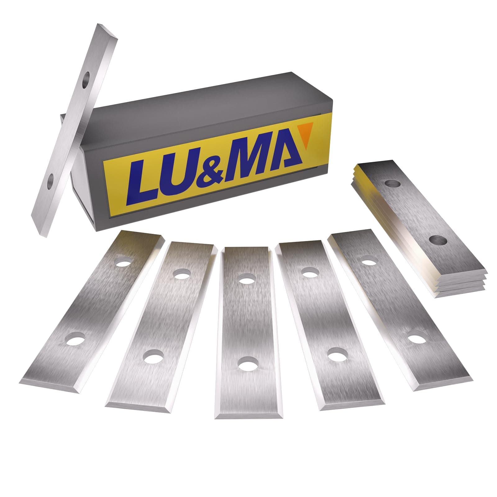 Carbide Scraper Replacement Blades, 2.38" / 60×12×1.5mm Double-Edged Reversible Blades, Fits Most Handheld Paint, Glue& Grout Scrapers, 10Pieces