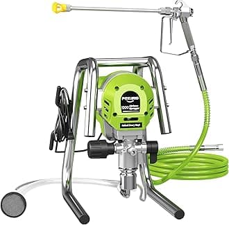 1200W Airless Paint Sprayer, 3300PSI High Efficiency Paint Sprayer Gun, Thinning-Free, with Extension Rod, Stand Airless Sprayer for Home Interior & House Exterior, Green