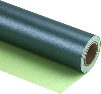 RUSPEPA Green Matte Wrapping Paper - Mini Roll - Solid Color Pearly Lustre Paper Perfect for Wedding, Birthday, Christmas, Baby Shower - 17 Inches X 16.5 Feet