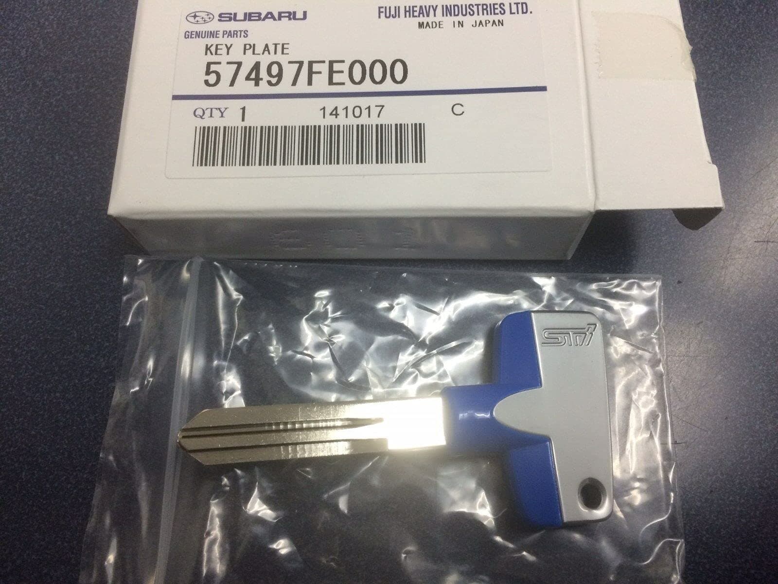 Subaru Genuine Titanium Key Blank - 57497FE000