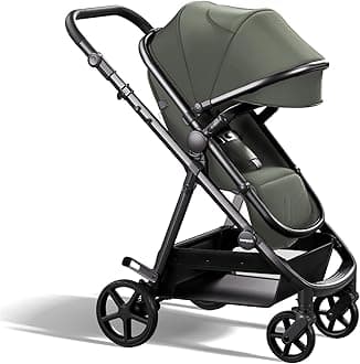 Baby Stroller, Convertible 2-in-1, Infant Car Seat Compatible, Includes Adapter - Sturdy Full-Size Infant Stroller for Family Adventures