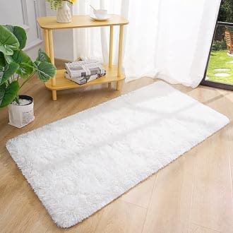 Chicrug Soft Runner Rug for Bedroom Living Room Plush Fluffy Rug 2x4 Feet, Shag Furry Runner Rug Carpet Non Shedding for Nursery Children Kids Girls Room Home Decorative, Cream
