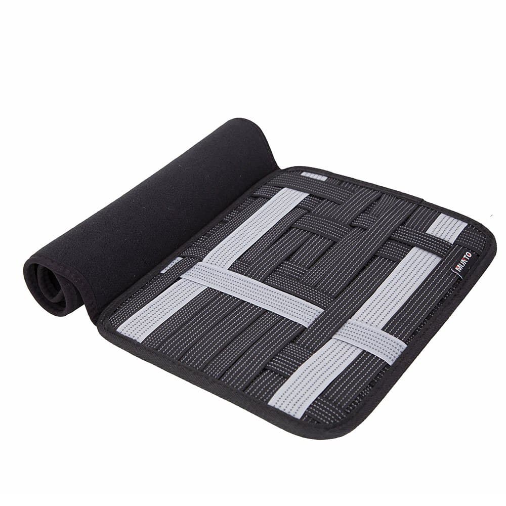 Electronics Organizer Bag , Elastic Organizer Board Management Sleeve Protective Bag for 10.5 Inch Tablet Ipad and Other Accessories by Munto