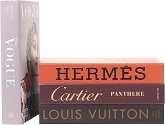 Glam Large | 4 PCS Faux Decorative Books for Home Decor | Not Real Books (Cardboard Boxes) | Coffee Table, Bookshelf & Shelf Styling Display Props for Living Room, Office