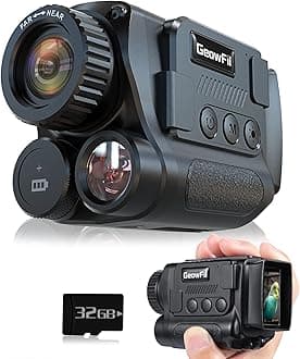 Night Vision Monocular, 4K Infrared Digital Night Vision Goggles with 850nm IR, 40M Photo & 4K Video, 984FT Range, 8X Zoom, Rechargeable Battery, 32GB Card for Hunting Camping Adventure