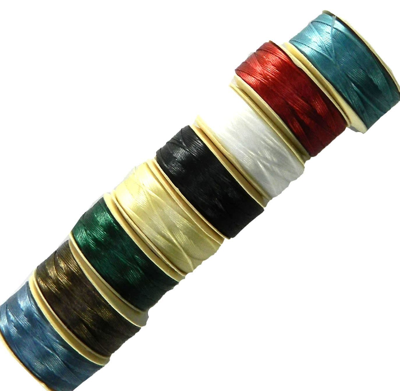 Nylon Seed Bead Thread Size B (8 Bobins 144 Yards Each) 0.008 Inch 0.203mm Spool 390 Yards Mixed Colors