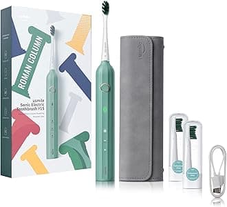 usmile [ADA Accepted Electric Toothbrush, Type-C Rechargeable Sonic Toothbrush for Adults with 2 Brush Heads, 1 Charge Lasts for 180 Day, Whitening Powered Toothbrush with Smart Timer, Y1S Green