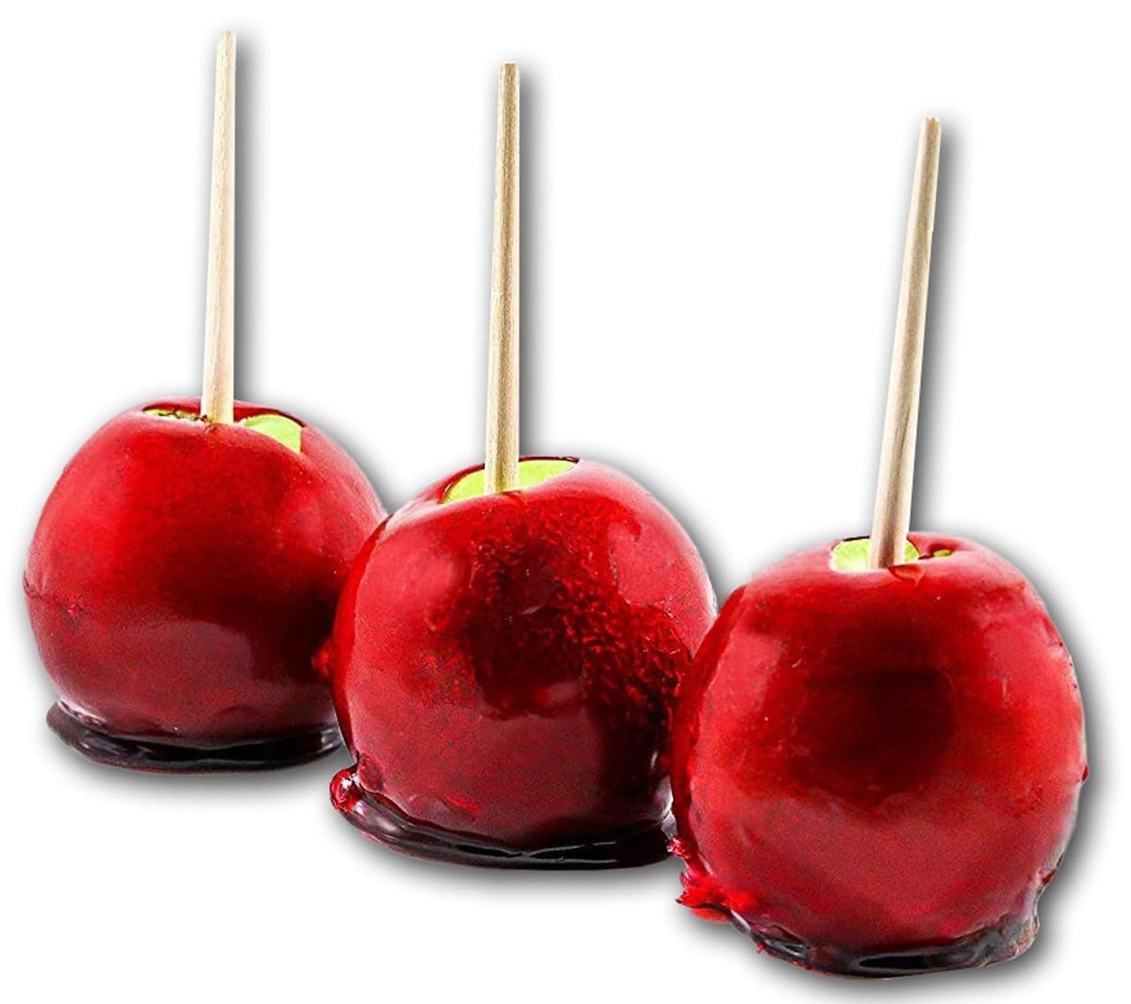 US Sweets Candy Apple 3 Pack - Granny Smith Apples Dipped in Sweet Red Cinnamon Candy | Candied Apples | Delicious Gift | Handmade in Small Batches | Guaranteed to Arrive Fresh