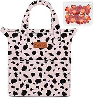 KUBYA Lunch Box for Women, Lunch Bag for Women Men Adult Simple Lunchbox Reusable Lunchbag Insulated Lunch Boxes Large Capacity Cute Lunch Tote Bag, with Food Storage Bags for Work, Office or Picnic