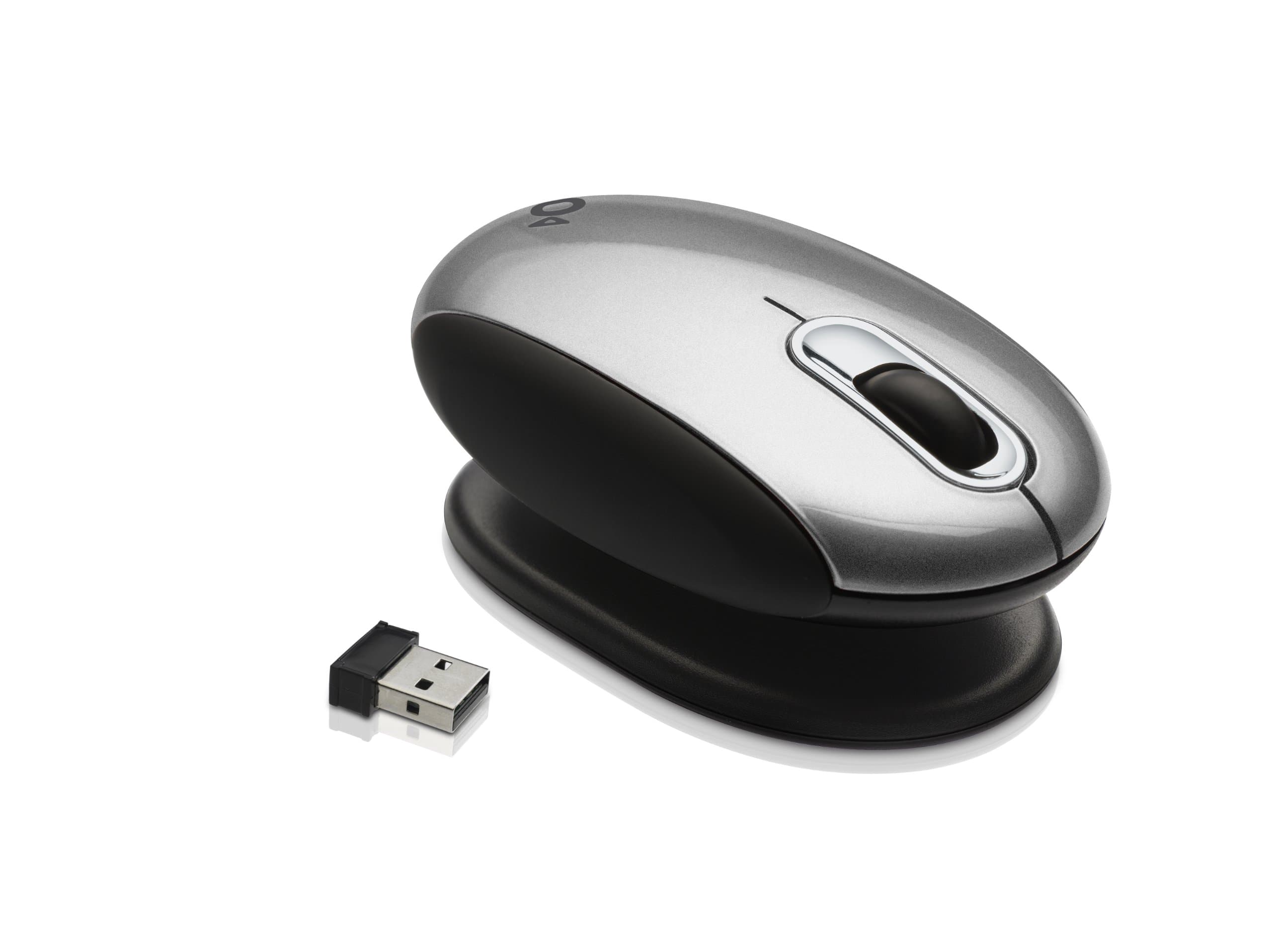 Smartfish Technologies, L4200S, Whirl Mini Laser Mouse with Anti-Gravity Comfort Pivot (Silver)