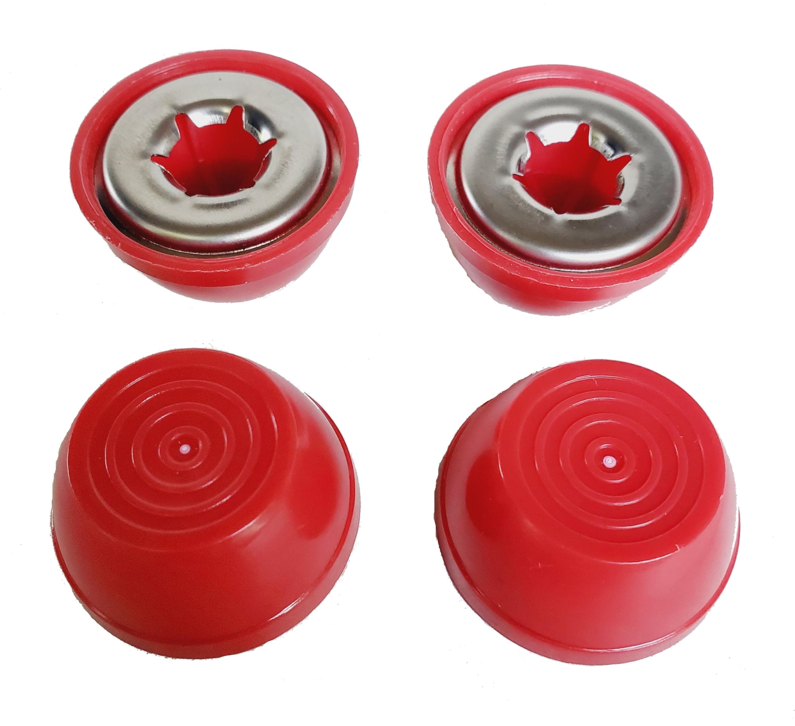 Hub Cap Compatible with Popular Red Wagon Brand Plastic & Folding Wagons 7/16" RED (NOT for Wood or Steel Wagons) (red)