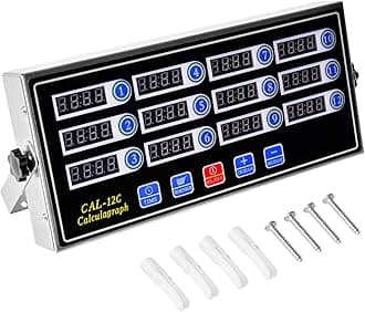 12 Channels Digital Kitchen Timers Commercial Cooking Timer,Stainless Steel Calculagraph Timer Restaurant Timer with Loud Alarm Burger Cooking Reminder