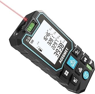 Laser Measure, 393ft/120m Laser Measurement Tool, Laser Measuring Tool with 2 Bubble Levels, LCD Backlit Display, IP54 Waterproof, Pythagorean Mode for Distance, Area, Volume