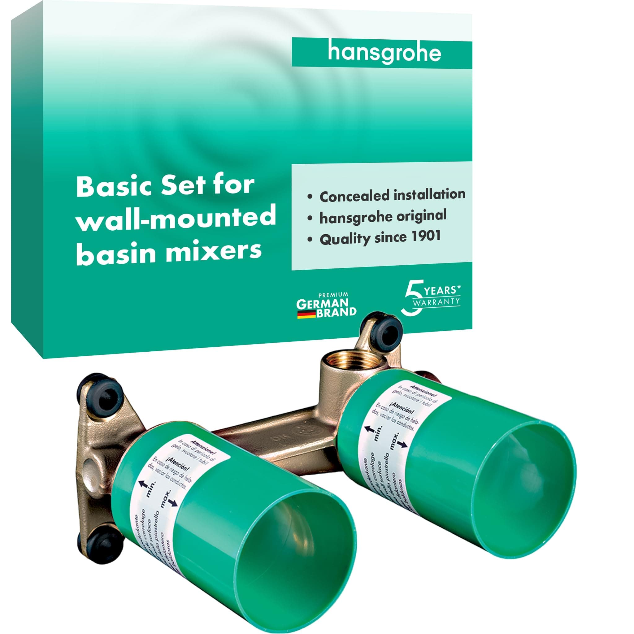 basic set for single lever basin mixers for concealed installation wall-mounted, 13622180