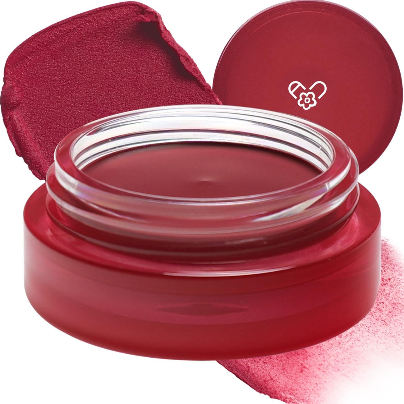 FLOOFY MATTE BALM Tinted Balm Blusher for Lips and Cheeks 0.15Oz (06 Red Balm)