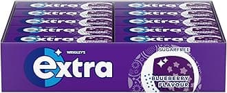 Extra Blueberry Flavour Sugar Free Chewing Gum 10 pieces (1 x30x36 Packs)