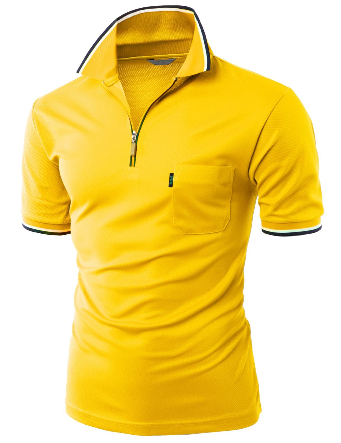 Xpril Front Zipper Collar T-Shirt