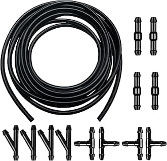13 Pcs Car Windshield Washer Hose 4M Washer Fluid Hose with 12 Pcs Hose Connectors for Most Car Windshield Washer Tubing