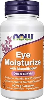 Now Supplements, Eye Moisturize with MaquiBright®, Ocular Health*, Promotes Healthy Tear Production*, Defense Against Normal Eyestrain*, 60 Veg Capsules